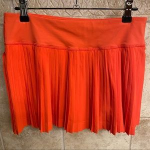 Lululemon pleat to street skirt tennis running, orange size 6